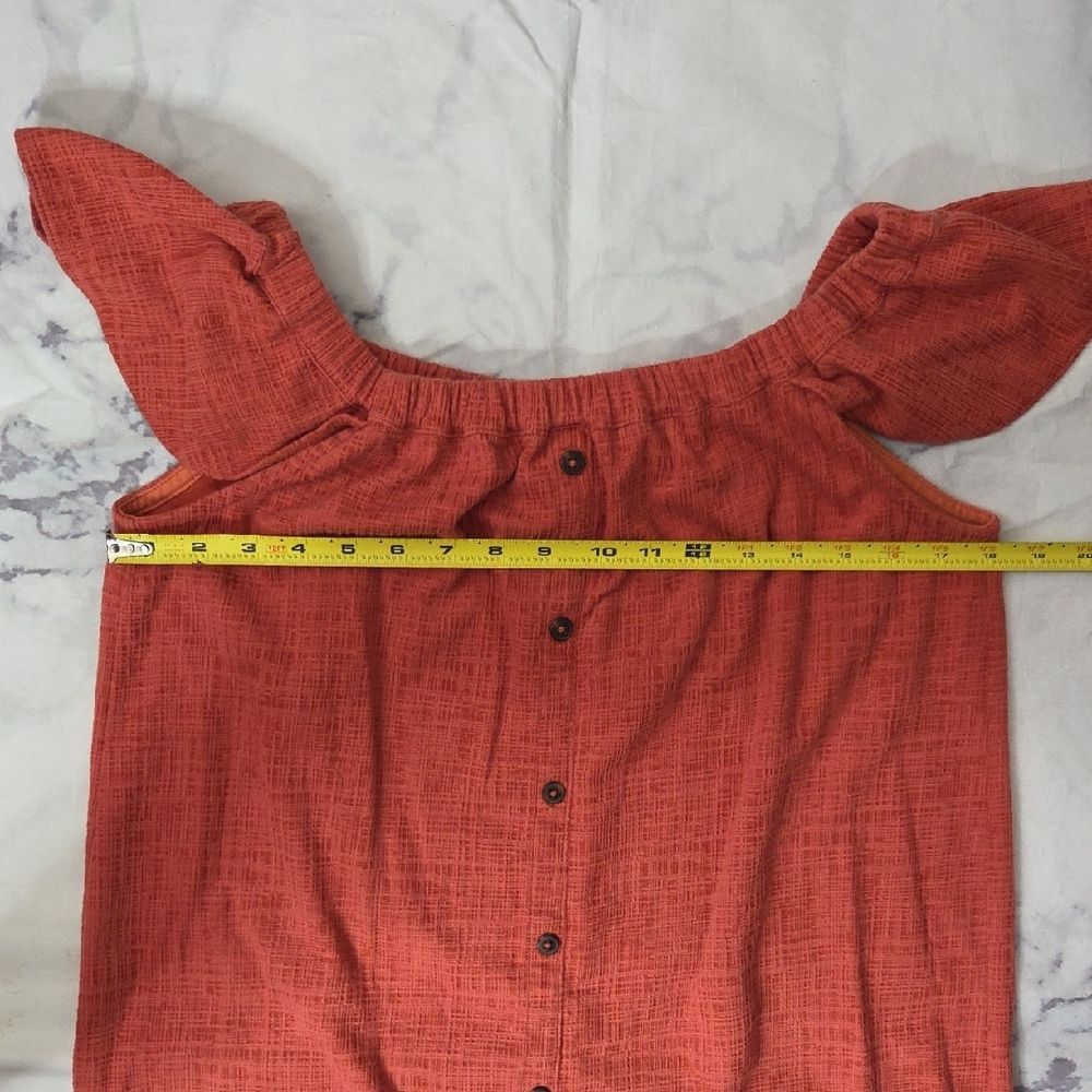 Madewell Terracotta Button-Front Dress - Picture 3 of 6